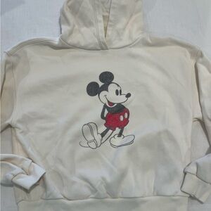 GAP Cream Hoodie with Mickey Mouse Design